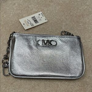 NWT Michael Kors Parker Key Holder - Silver